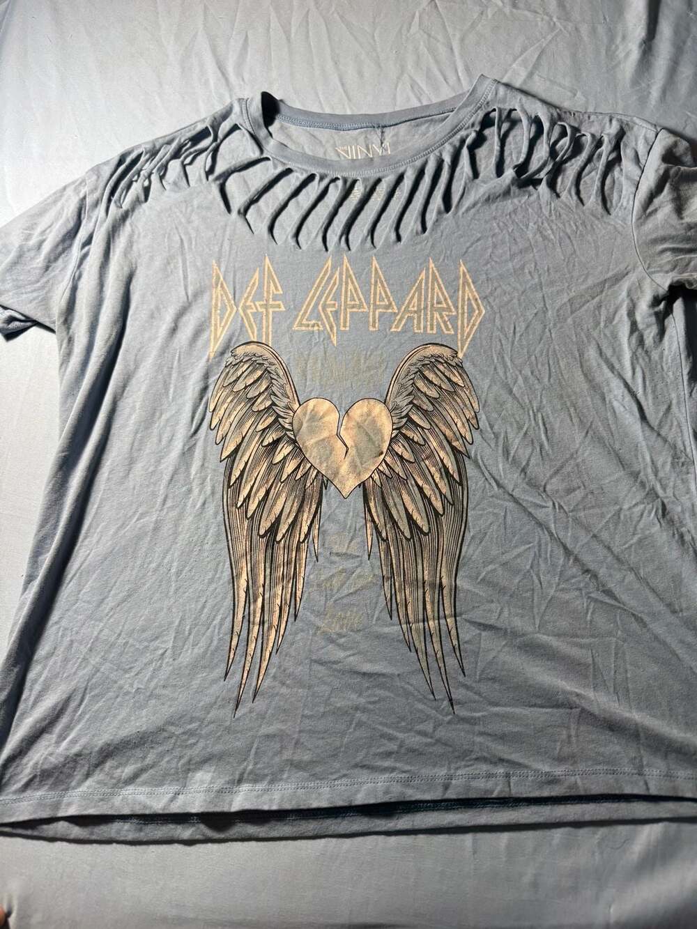 The Vinyl Icons Def Leppard Size 0 Blue T-Shirt